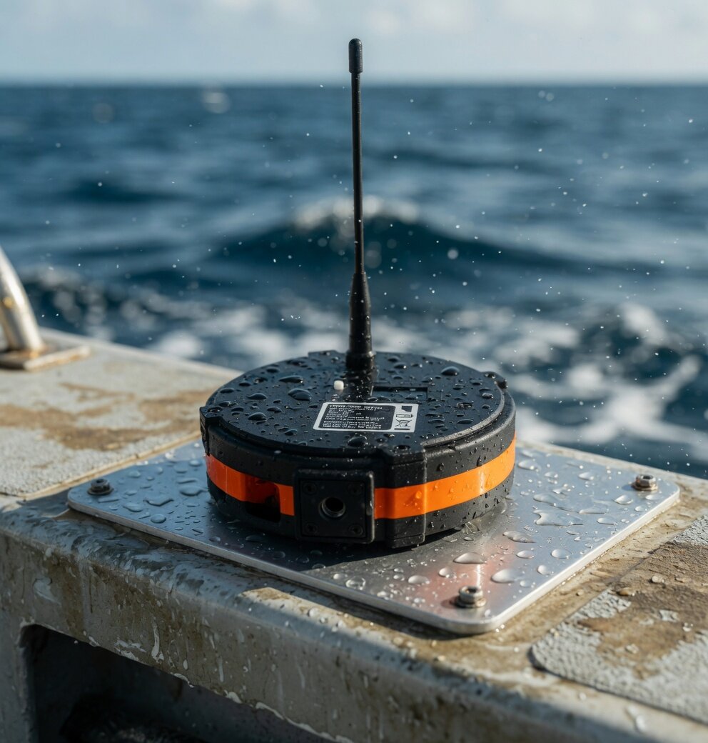 Small unmanned surface vessel with sensor mast in open water